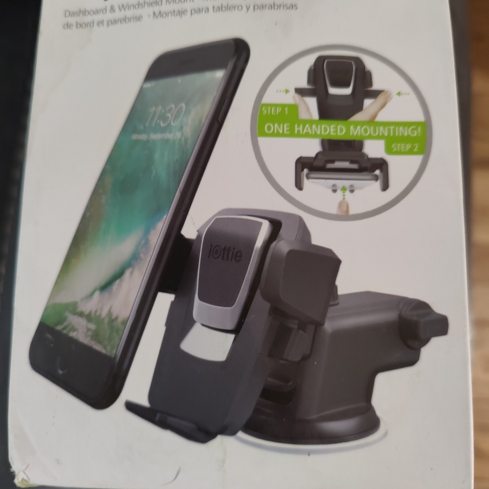 iottie Easy One Touch 3 dashboard and windshield mount for cell phones.